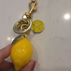 Yellow Lemon Keychain Accessory